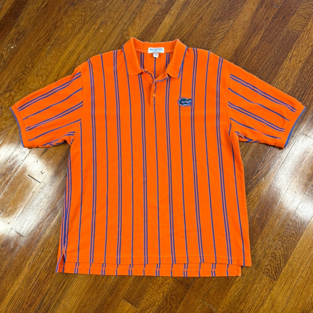 Vintage 90's Florida Gators Striped Game Day Polo Men's 2X Boca Classics
